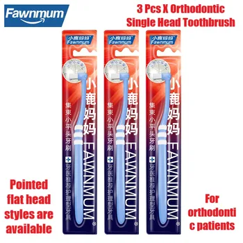 Fawnmum Único-a cabeça da Escova para Limpeza dos Dentes, Escovas Ortodônticas materiais Dentários Palitos de dente, Escova para Limpeza de Higiene Oral