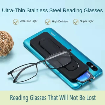 Fina Ótica Anti Luz Azul Bloqueando Homens Mulher de Óculos de Leitura TR90 de Moda Ultra-Fino Especial de Óculos Anti-Lost Claro Unise