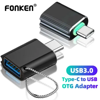 FONKEN USB 3.0 Tipo C Adaptador OTG Para Macbook Xiaomi USB Samsung C Macho Para USB Fêmea Conversor do Telefone Móvel OTG Conector