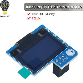 Framboesa P 0.96 Polegadas OLED I2C SSD1306 128 x 64 Tela Azul Módulo de Exibição para Raspberry Pi 4B 3B Zero 2 W