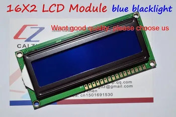 Frete grátis 10PCS LCD1602 1602 módulo Azul da tela de 16x2 Caracteres do Visor LCD Módulo de Controlador HD44780 azul blacklight