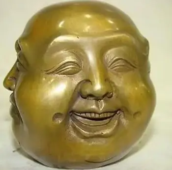 Frete grátis 58mm 3 Cores para Escolher Velho SORTE Tibetano de Bronze de Quatro com Vedação facial de Buda Cabeça de Estátua Decoração de Bronze lojas de Fábrica