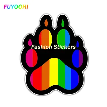 FUYOOHI Exterior/Proteção de Moda de Adesivos Personalidade de Moda, Etiqueta do Carro do Orgulho Gay arco-íris Pata Impermeável Decoração de Decalque
