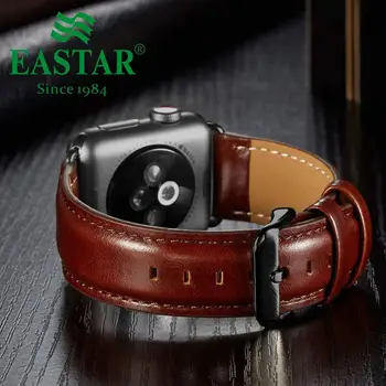 Genuíno Faixa de Relógio de Couro Para Apple Assistir série 1/2/3 42mm 45mm Bracelete pulseira para o iwatch série 7 6 5 4 SE 40mm 44mm Correia
