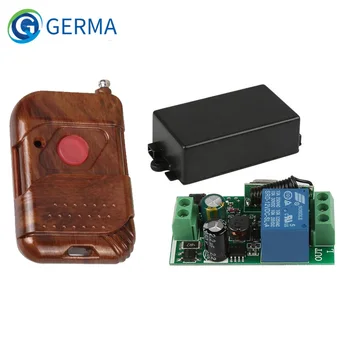 GERMA 433MHz 1 Botão EV1527 Controle Remoto Transmissor de RF com AC 110V 220V 1CH 433Mhz sem Fio do Relé Módulo Receptor Para o Lar