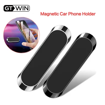 GTWIN Magnético de Carro de Telefone do Suporte de Painel Mini Strip Forma de Suporte Para o iPhone Samsung Xiaomi Metal Ímã do Carro de GPS, para Montagem em Parede