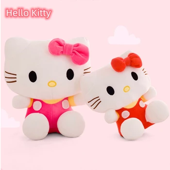 Hello Kitty de Pelúcia Brinquedo Bonito Sanrio Kawaii KT Gato de Pelúcia, Brinquedos, Bonecos de Pelúcia Macia Almofada de Sofá Filhos de Natal, Presentes de Aniversário