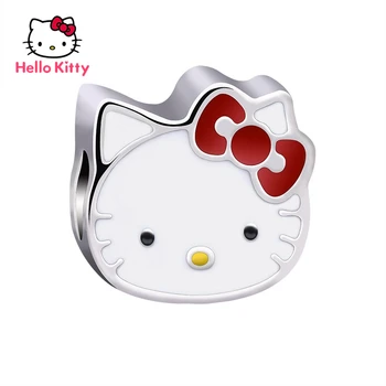 Hello Kitty Liga de Contas Pingente de Colar de Jóias e Acessórios Decorativos Bonito dos desenhos animados DIY Bracelete feito a mão de Esferas Espaçador para a Menina