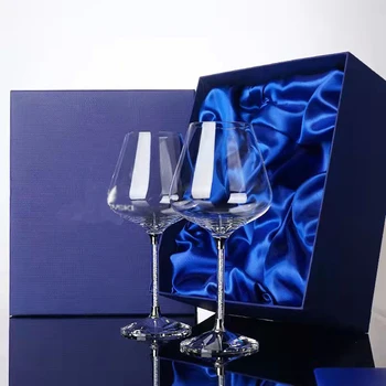 High-end Cálice de Vinho tinto Copo de Vidro de Cristal de vidro da Água Grap Diamantes Champanhe Óculos de Bordeaux, Borgonha Casamento Praça Partido Gi
