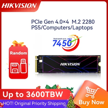 HIKVISION SSD PCIE 4.0 NVME M2 2280 512 gb 1 tb 7450MB/S Oficiais Unidade de Disco Rígido Para notebook Frete Grátis