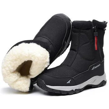 Homens impermeável e anti-derrapante botas de neve, quentes, sapatos, grosso sapatos de couro, até - 40 graus, de 2022 no inverno série