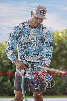 HUK Camisa de pesca Ícone X Camo de manga larga para hombre de Pesca Camisa de Proteção contra o Sol, Camisas, Roupa De Pesca Pesca de Roupas