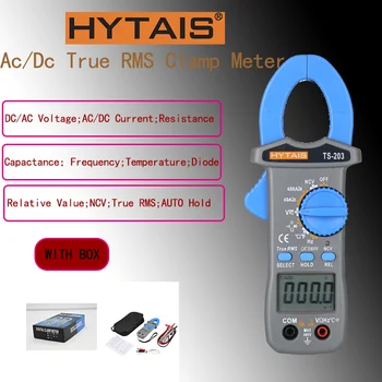 HYTAIS TS203 de Corrente Ca/Cc Multifuncional alicate amperímetro, Multímetro Profissional True RMS Corrente Dc ferramenta Eletrônica testador