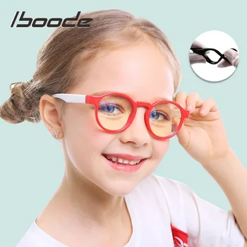 iboode Crianças Anti Luz Azul Óculos de Armações de Óculos Flexível de Silicone Macio Óculos para Crianças de Óculos com Armação de Meninos Meninas rapazes raparigas