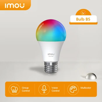 IMOU E27 wi-Fi Smart Bulbo do DIODO emissor de Controle de Voz RGB Lâmpada Inteligente de Luz de Dimmable do Controle Remoto de Temporização Lâmpada de Poupança de Energia Luzes