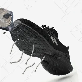 Indestrutível Sapatos De Segurança Homens De Plástico, De Aço Toe Sapatos De Trabalho Respirável Verão Trabalhando Sapatos De Homem De Botas De Segurança Proteger O Calçado