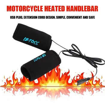 Inverno Quente da Motocicleta Lidar com Aquecimento Elétrico do Veículo Aquecimento Lidar com USB Retrofit Livre Aquecedor Kit de Acessórios da Motocicleta