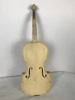 Inwentory de Semi-acabados de Violino feito a mão Branca de Violino do Corpo e Pescoço e Braço de Abeto Painel de Bordo de Volta Escala Ébano