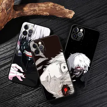 Japão Anime de Tóquio Ghoul Mangá Ken Kaneki Capa Preta Para o iPhone da Apple 13 14 12 11 Pro Max Mini XR XS 6 7 8 Plus Casos Macio Funda