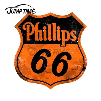JumpTime 13 x 10,2 cm Para Phillips 66 Carro a Gasolina Assessoires Adesivos Personalidade Caminhão 3D Decalque do Condicionador de Ar de Porta de Carro da Decoração