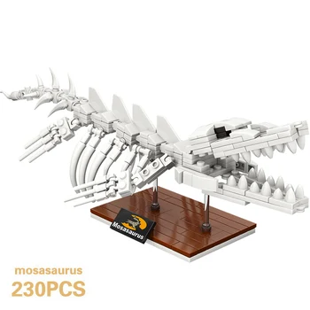 Jurassic Mundo 3D Dinossauros Fósseis Esqueleto do Modelo de Construção de Blocos de Tijolos Dino Educativo dos museus de DIY Brinquedos Para as Crianças presentes