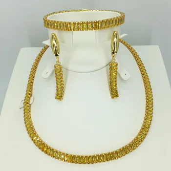 Jóia de Moda QUENTE conjunto Nigéria Dubai ouro cor-Africana de esferas de jóias de casamento da jóia africana esferas de conjuntos de jóias