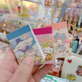 Kawaii Sanrio Hello Kitty Kuromi Mymelody Cinnamoroll Pochacco Pouco Twin Star Decalque Do Livro De Mão De Conta De Presente De Natal Para Meninas
