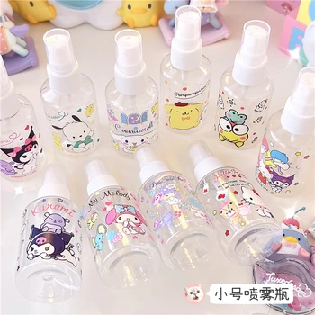 Kawaii Transparente a Minha Melodia Kuromi Cinnamoroll 50ML Anime Sanrioed Álcool Perfume Portátil vaporizador de Viagem Pequena Garrafa Vazia