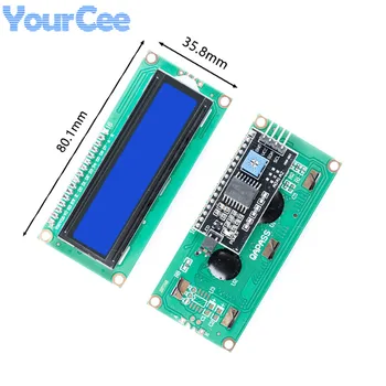 LCD1602 I2C LCD IIC Módulo 1602A Tela de Exibição do Módulo de Tela Azul PCF8574 IIC I2C LCD1602 Placa do Adaptador para Arduino
