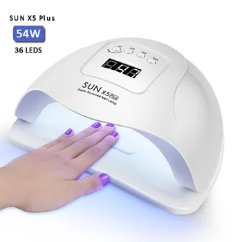 LED Prego Lâmpada Para Manicure de Unhas de Gel Secador de 120/54/36W Lâmpada UV Para a Polimerização do Gel polonês Detecção Automática de Ferramentas de Manicure