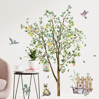 Lemon Tree Vinil Adesivos de Parede para sala de estar, Quarto, jardim de Infância de Decoração de Parede Decoração Adesivos de Parede Removível Murais