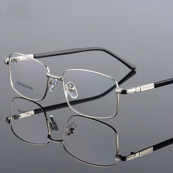 Liga de titânio Frente Rim Óculos com armação Flexível Templo Braços Semi-Óculos sem aro Moldura com 3 Cores Opcionais
