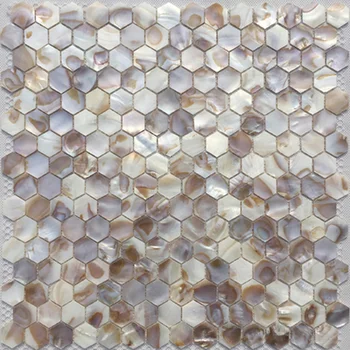 Lindo Hexágono Natural da Mãe de Pérola Shell de Telha de Mosaico de papel de Parede Interior Backsplash Cozinha Banheiro Piso de Decoração de Azulejos