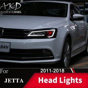 Lâmpada de cabeça Para VW Jetta 2011-2018 Jetta mk6 mk7 Faróis de Nevoeiro Luz do Dia com Luz DRL H7 LED Bi Xenon Lâmpada de Acessórios de Carro
