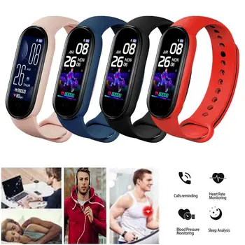M5 Inteligente Relógios Inteligentes Banda Sport Fitness Tracker Pedômetro Heart Rate Monitor De Pressão Arterial Pulseira Bluetooth M5 Homens Mulheres