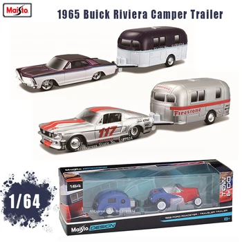 Maisto 1:64 Quente Novo Produto 1965 Buick Riviera Campista Trailer de Design de elite de transporte de fundição modelo de carro coleção brinquedo de presente