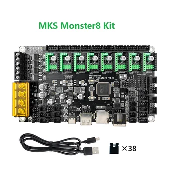 Makerbase MKS Monster8 Kit de 32 bits Placa de Controle de placa-mãe placa-Mãe Impressora 3D de peças TMC2209 para Voron/ Aranha Octopus