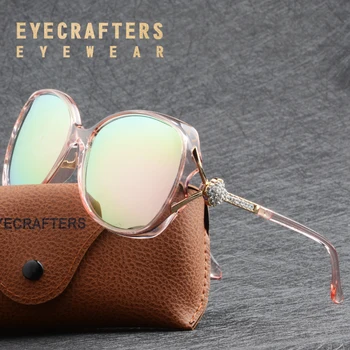 Marca Designer de Óculos de sol Polarizados para as Mulheres Gradiente de Borboleta de grandes dimensões Óculos de sol cor-de-Rosa Espelhado Óculos Tons Oculos De Sol