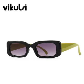 Marca Moderno Óculos de sol das Mulheres de 90 Doces Retângulo Tons Multi-coloridas de Mulheres Elegantes Óculos de Sol dos Homens UV400 Zonnebril Dames