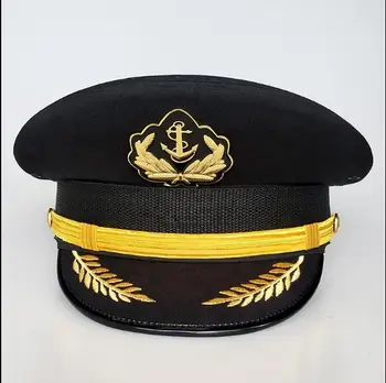 Marinha Boné Chapéu Capitão Militares, 56-60cm Marinheiro Marinheiro Homens Primavera