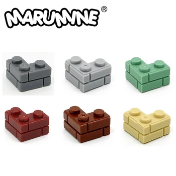 Marumine 2x2 Pontos de Canto em Parede de Tijolos Cubo 10PCS Clássico Bloco de Construção de Criar Brinquedos MOC Peças de Construção Compatíveis com 2357