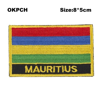MAURÍCIO Bandeira patcheswork tecido bordado patch cutstom DIY etiquetas em roupas PT0119-R
