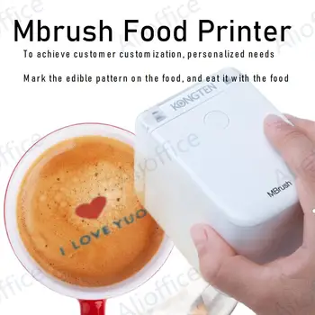 Mbrush Mini Handheld Alimentos Impressora Comestíveis de Tinta Portátil Jato de tinta de Caneta de Impressão Personalizada DIY Pão de Frutos de Café Cookies Última Impressão