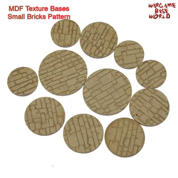 MDF Textura Bases - 25mm - 40mm Áspero/Pequena Parede de Pedra, Tijolos de Textura bases de Corte a Laser