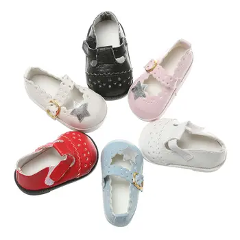 Mini Filhos Acessórios de Vestuário, Brinquedos, Presentes de Aniversário de Boneca Sapatos Pentagrama Sapatos de Brinquedo de 16 Polegadas Boneca de Couro PU Sapatos