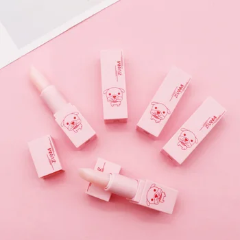 Mini Lip Balm Lábios Kawaii Hidratante Mudança Da Cor Para Os Lábios Produtos De Cor-De-Rosa Batom, Gloss, Base Transparente Meninas Maquiagem Coreano
