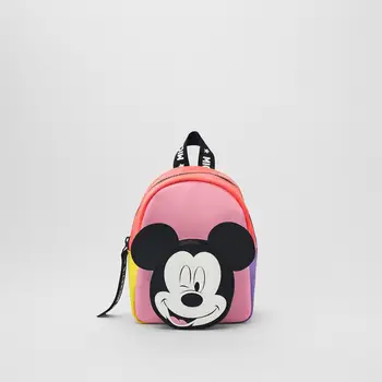 Moda Disney para crianças, bolsa Mickey Mouse crianças Bacpack primavera, Outono Rato de Minnie do Mickey de padrão de mochila Presentes Crianças