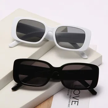 Moda Sexy Pequeno Retângulo de Óculos de sol das Mulheres do Vintage da Marca do Designer Praça Óculos de Sol com Tons Femininos UV400 Óculos de sol para Mulheres
