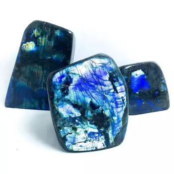 MOKAGY 700g-1100g Azul Natural Labradorite Pedra Grande Cristal de Quartzo Decorações 1pc