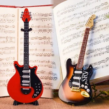MoonEmbassy Guitarra Elétrica Modelo De Bass Em Miniatura De Visualização Realista Amante Da Música, Presente De Aniversário